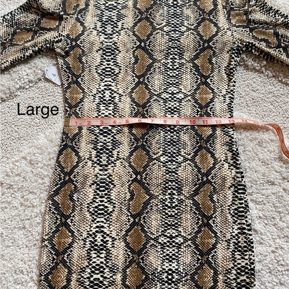 Snakeskin animal print sexy mini dress NWT small large - Picture 11 of 16